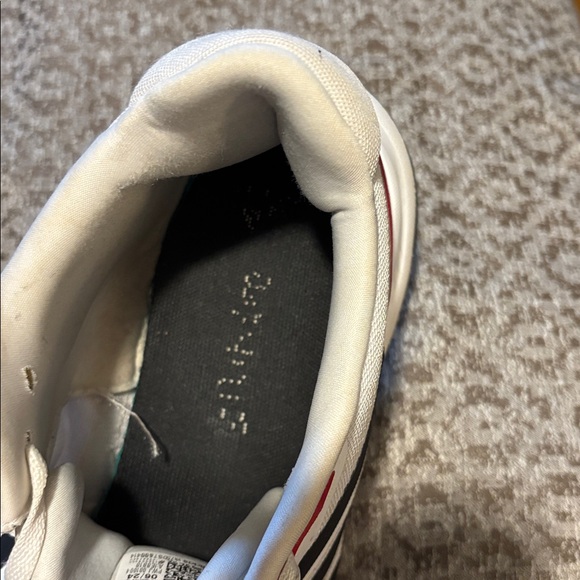 Adidas Men's White Athletic Shoes with Black and Red Accents - Picture 6 of 8